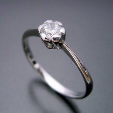 画像1: フラワーデザイン伏せこみタイプの婚約指輪 (1)