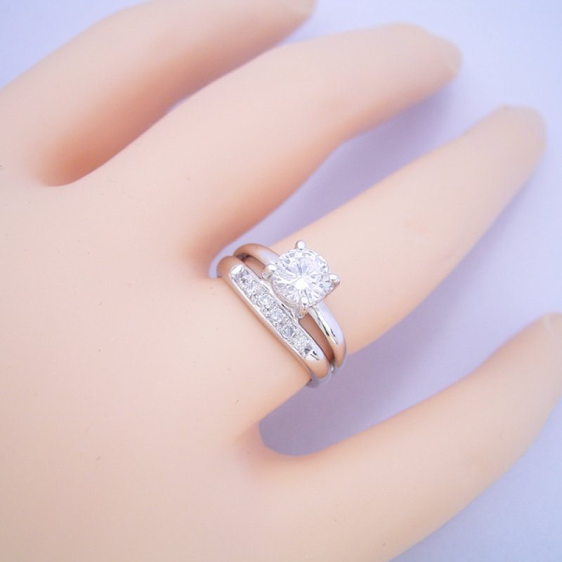 画像6: １カラット版：１本の指輪なのに重ね着けしているような婚約指輪 (6)