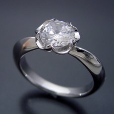 画像4: １カラット版：リーフデザイン伏せこみタイプの婚約指輪 (4)