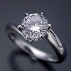 画像3: １カラット版：流れるデザインの6本爪タイプの婚約指輪 (3)