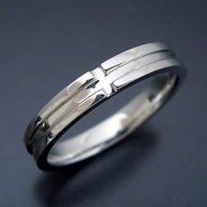 画像2: シンプルなクロスラインの結婚指輪 (2)