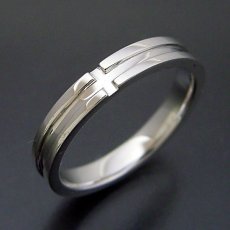画像4: シンプルなクロスラインの結婚指輪 (4)