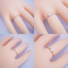 画像6: エタニティリングなどと重ね着けするには最適な、２点留め伏せこみタイプの婚約指輪 (6)