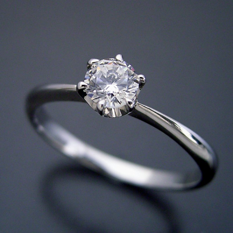 画像3: 0.3カラット版：プラチナ婚約指輪：ティファニーセッティング風 ダイヤモンド (3)