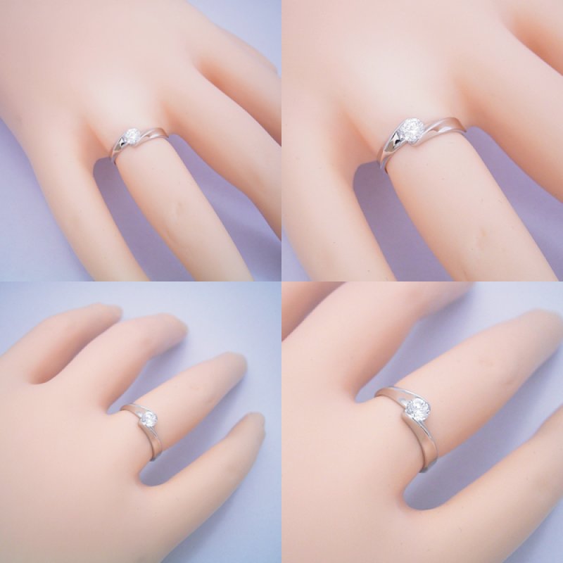 画像6: 0.5カラット版：面がシャキッとして硬質な婚約指輪 (6)