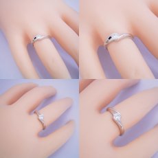 画像6: 流れるようなラインの伏せこみタイプの婚約指輪 (6)
