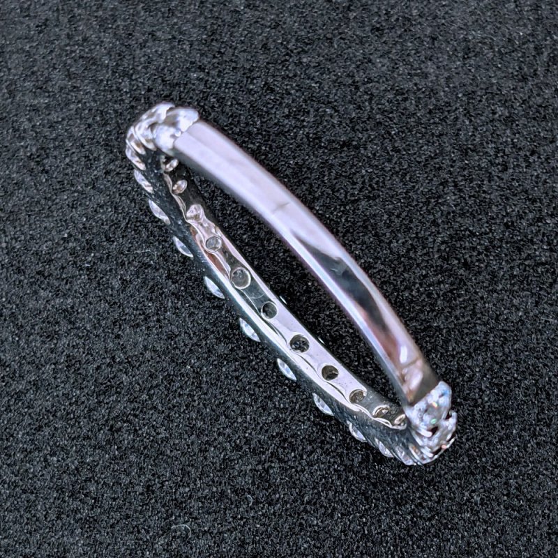 画像9: ０.５カラット版：爪がハートデザインの遊び心いっぱいなハーフエタニティリング (9)