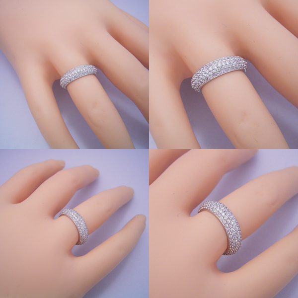 甲丸リングがベースのフルパヴェセッティングエタニティリング - 婚約指輪(エンゲージリング) - 婚約指輪(エンゲージリング)の販売