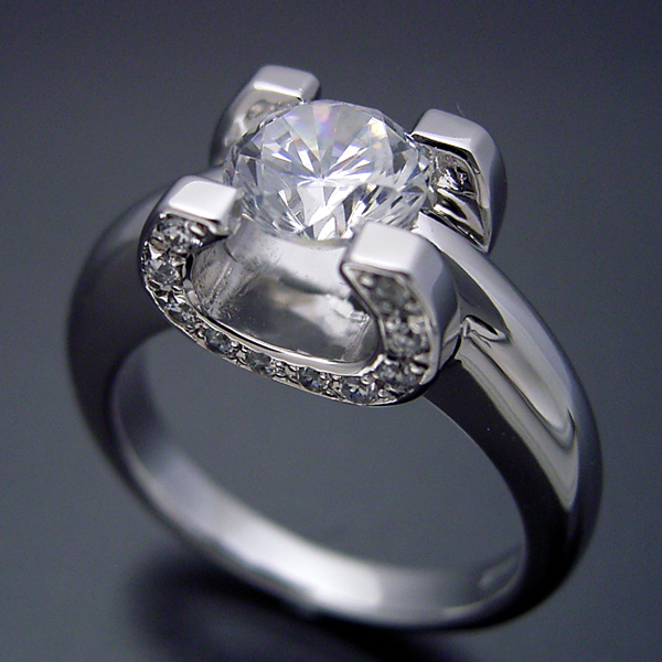 画像1: １ｃｔ版：ブランドジュエリーに似たような婚約指輪 (1)
